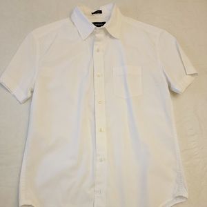 JCrew boys white button up short sleeve shirt size 14